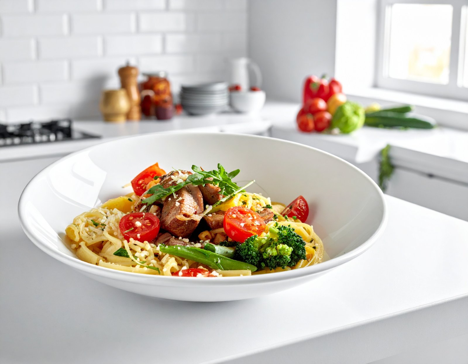 Firefly images of beautiful food sitting on a white countertop 227405