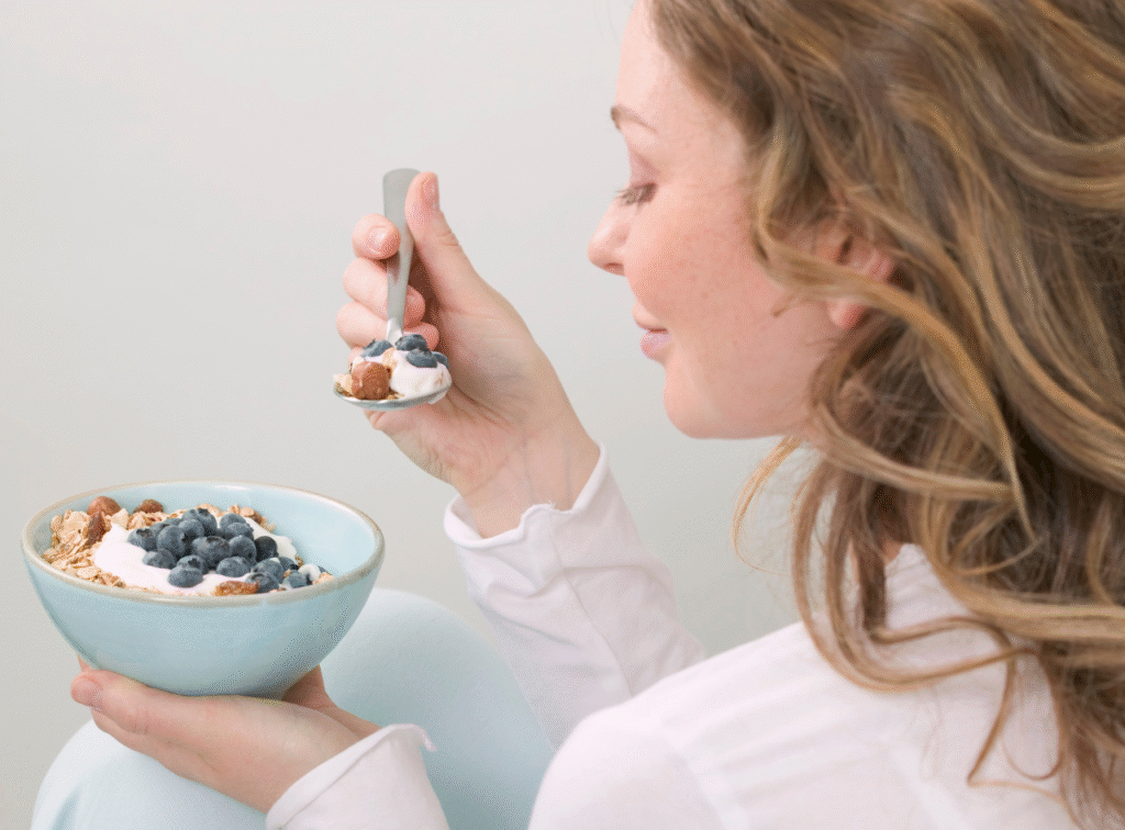 Woman eating healthy dr harris weight loss boca raton